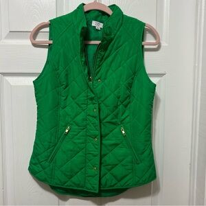 Crown & Ivy Ladies Vest Size S Beautiful Summer Green Color! EUC